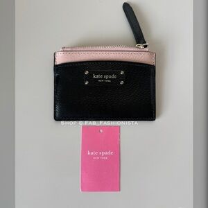 Kate Spade leather black zip wallet